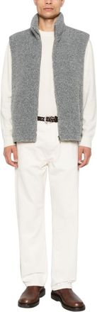 Herno Grey Sleeveless Fleece Jacket