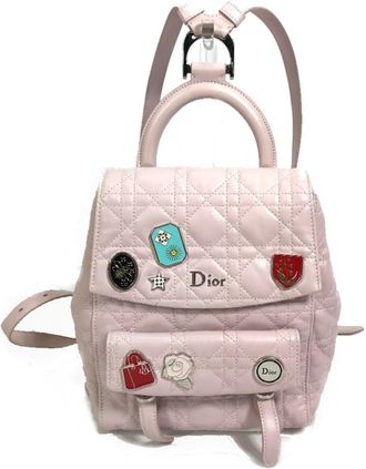 Dior Pink Leather Backpack (Pre-Owned)