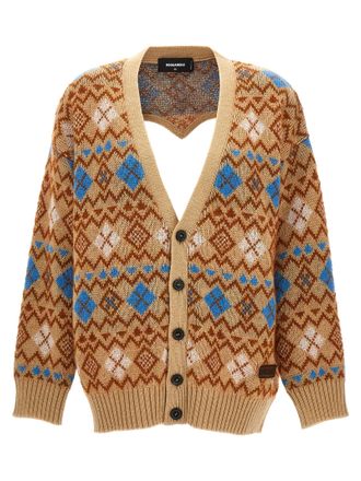 Dsquared2 Womens Heart Vintage Shetland Cardigan