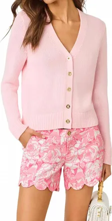 Lilly Pulitzer Tippery Cardigan In Pink Muse