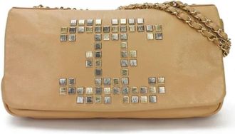 Chanel Pre-owned Vintage Schoudertas - Dames - Vintage Schoudertas - Beige - ONE Size - Leer - Vintage