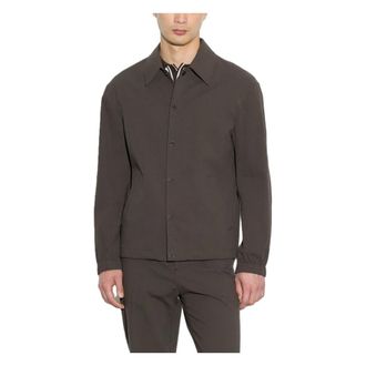 Paolo Pecora Light Jackets, male, Brown, Size: L giacche e blazer Cotone