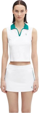 Sporty & Rich SRC Sports Collared Sleeveless Top - Tops - Mujer - Blanco - L