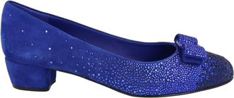 Ferragamo Vara Crystal-Embellished Pumps