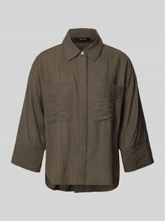 OPUS Regular Fit Bluse aus Viskose-Mix mit 3/4-Arm Modell Forna in Khaki, Gr&ouml;&szlig;e 36
