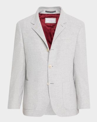 Brunello Cucinelli Men & apos;s Cashmere Blazer-Style Coat