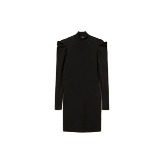 Twinset Dames, Jurken, Zwart, Maat: L Leer