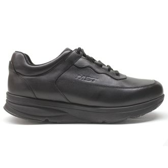 Mbt Ajata Leather Mens Lace Up Trainers - Black - Size:UK 10.5