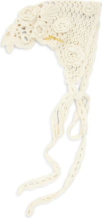 Ganni Crochet Head Scarf in Egret at Nordstrom