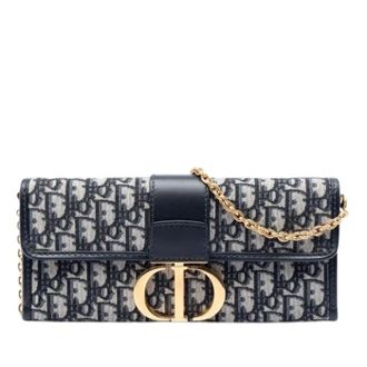 Dior Pre-owned Clutches, female, Blue, Size: ONE SIZE Pre-owned Montaigne Shoulder Bag