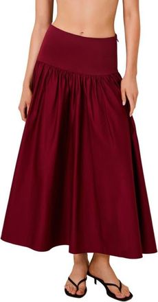 Solid & Striped Magnolia Midi Skirt in Sangria at Nordstrom, Size X-Large