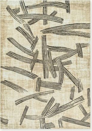 Novatrend Alfombra moderna tejida plana Beige 140x200 cm