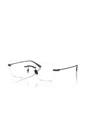 Ferrari 55mm Rectangle optical glasses in Silver Black at Nordstrom