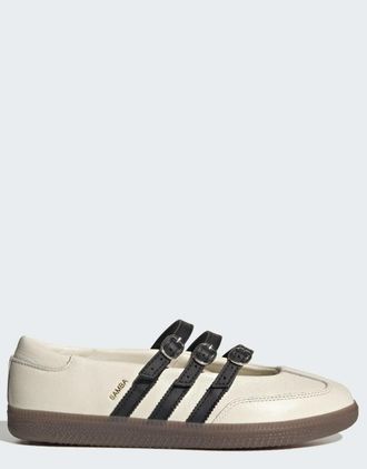 adidas Originals Samba ballerine in bianco sporco e nero