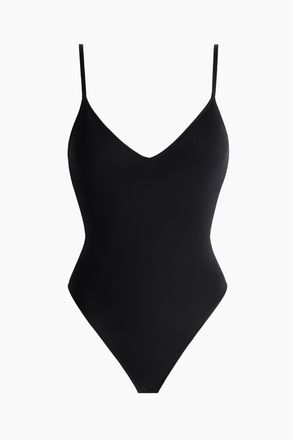 H&M Nahtloser Tangabody mit wattierten Cups - Schwarz