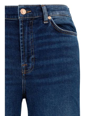 7 For All Mankind High-Rise Flared Denim Jeans - Blue