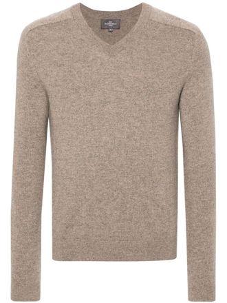 Eric Bompard Trui met V-hals - Bruin