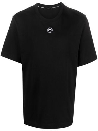 Marine Serre T-shirt met geborduurd logo - Zwart