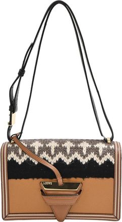 Loewe Multicolor Leather Small Barcelona Knitted Accent Shoulder Bag (Authentic Pre-Loved)