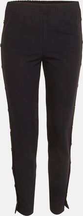 Maje Navy Blue Jersey Side Open Trousers