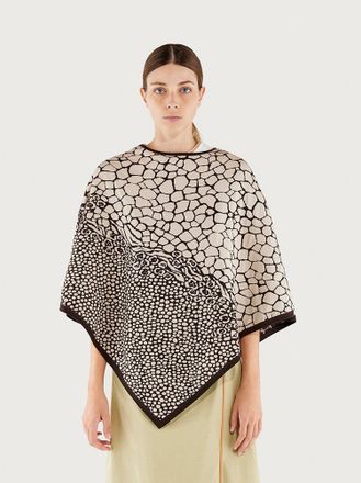 Ferragamo Patchwork Patterned Shawl - Beige