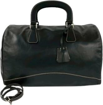 Prada Pre-owned Weekend Bags, female, Black, Size: ONE SIZE Pre-owned Vintage Boston Bag