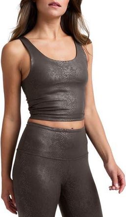 Beyond Yoga PowerShine Crop Tank in Espresso Viper at Nordstrom Rack, Size X-Small