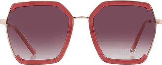 Guess Bordeaux Gradient Butterfly Ladies Sunglasses GF0418 69T 58
