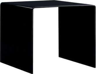 vidaXL Vidaxl - Mesa de centro de vidrio templado negro 50x50x45 cm