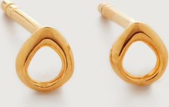 Monica Vinader Gold Nura Reef Open Stud Earrings