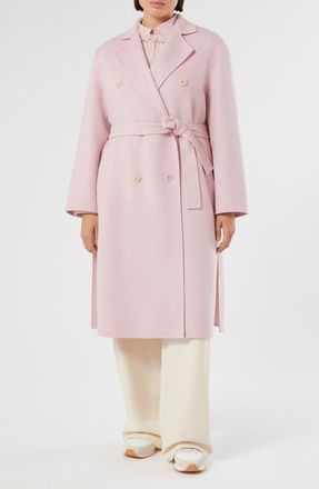 Marina Rinaldi Mrs. Zampa Virgin Wool Blend Coat in Pink at Nordstrom, Size 14W