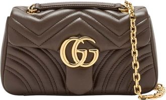 Gucci Brown GG Marmont Small Shoulder Bag
