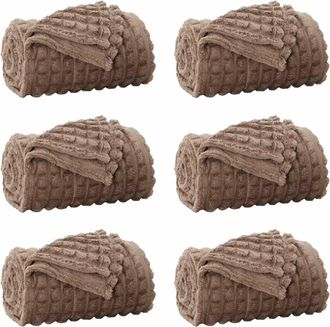 vidaXL Mantitas De Sof&aacute; 6 Uds. Camel 270 X 240 Cm 10.32 Kg Lana Vidaxl