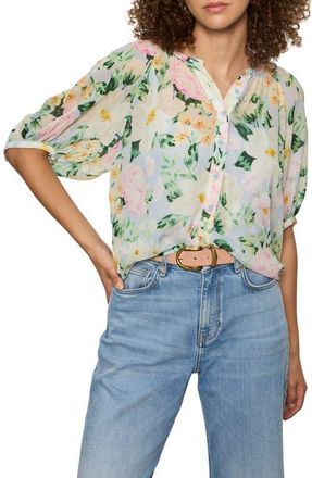 Sanctuary Favorite Girl Front Button Top in Spring Floral Blue at Nordstrom, Size X-Small P