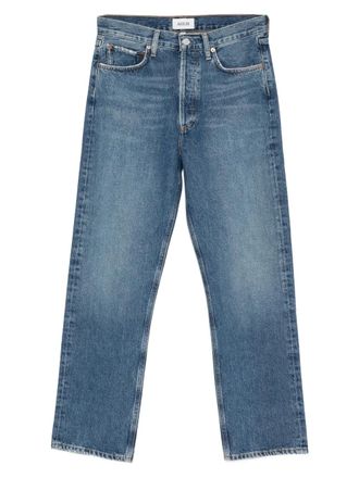 A Gold E whiskering-effect jeans - women - Regenerative Cotton - 24 - Blue