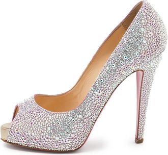 Christian Louboutin 125mm rhinestone-embellished pumps - Pink