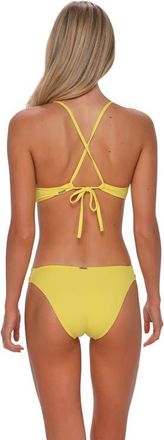 Sunsets Dora Double Tab Bikini Swim Bottoms in Pineapple Crepe at Nordstrom, Size X-Large