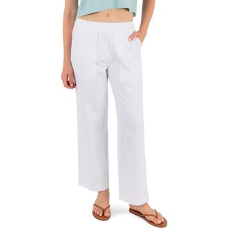 Hurley Wavy Days Wide Leg Pants in White at Nordstrom, Size X-Large