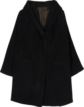Romeo Gigli 1990s wool coat - women - Wool/Cotton/Viscose/Acetate/Viscose - M - Black