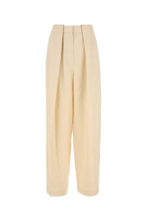 Stella McCartney Brede Boterkleurige Broek Van Linnenmix