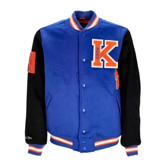 Mitchell & Ness NBA Team Legacy Varsity Jacket - Heren - Bomber jackets - Blauw - S - Wol - Jassen