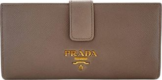 Prada Pink Saffiano Long Bill Wallet (Bi-Fold) (Pre-Owned)
