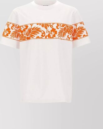 Maison Kitsuné floral graphic print crew neck t-shirt