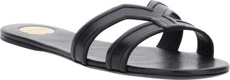Saint Laurent Womens Sandals Mabrouka Black Leather Calf