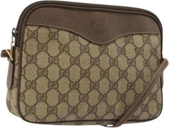 Gucci Pre-owned Cross Body Bags, female, Beige, Size: ONE SIZE Pre-owned Gg Supreme Shoulder Bag