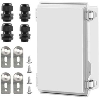 OEM Caja De Conexiones De Abs Impermeable Ip67 Para Proyectos Exteriores, Resistente A La Intemperie Y Al Polvo, Con Tapa Abatible Y Placa De Montaje -cre