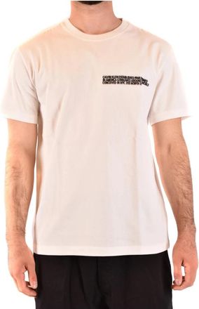 Calvin Klein T-shirt met korte mouwen - Heren - T-shirts - Wit - S - Tops