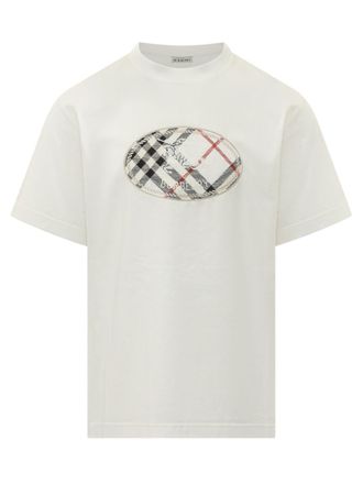 Burberry White Crew Neck T-Shirt