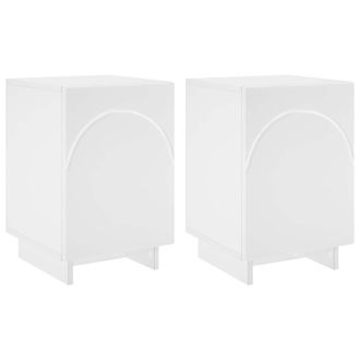 vidaXL Mesa De Noche 2 Pcs Blanco 33,5 X 34,5 X 50 Cm Vidaxl