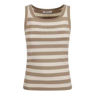 Max Mara Sleeveless Tops, female, Multicolor, M, White Pentola Stylish Fashionable Dress